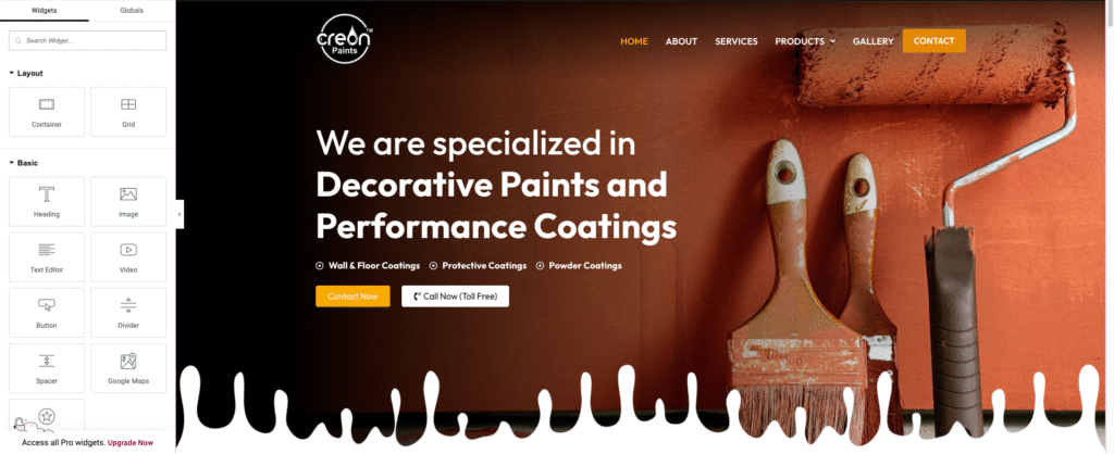 elementor page builder