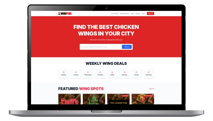 Wingpubs - Restaurant Directory & Review Platform