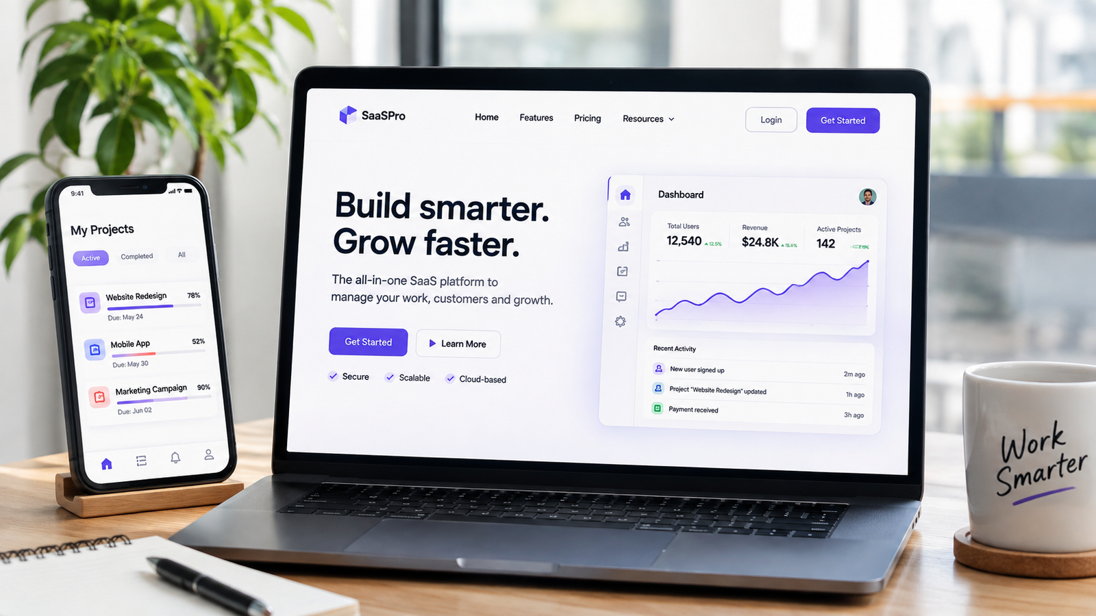 Startup - SaaS website web design for Mohali client