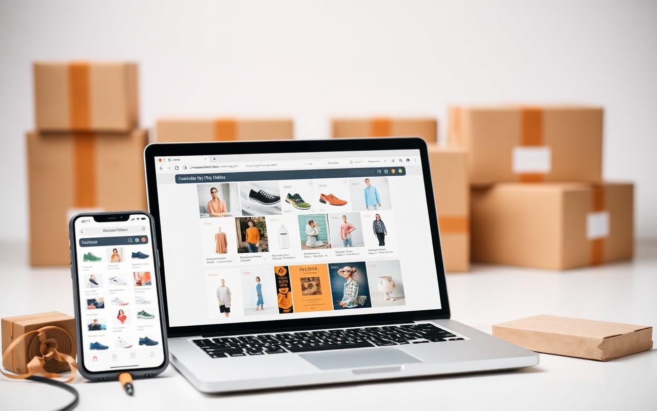E-commerce website design example with Shopify and WooCommerce integration