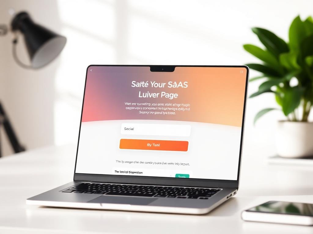 Landing page design example for lead generation campaigns
