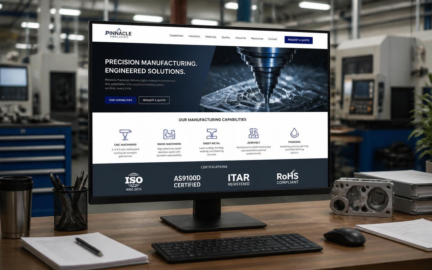 industrial manufacturing website web design for Parwanoo client