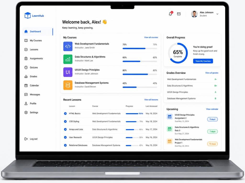 LMS integration feature for education website design services