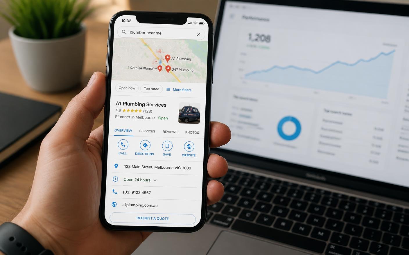 local SEO results from a web design for Parwanoo client