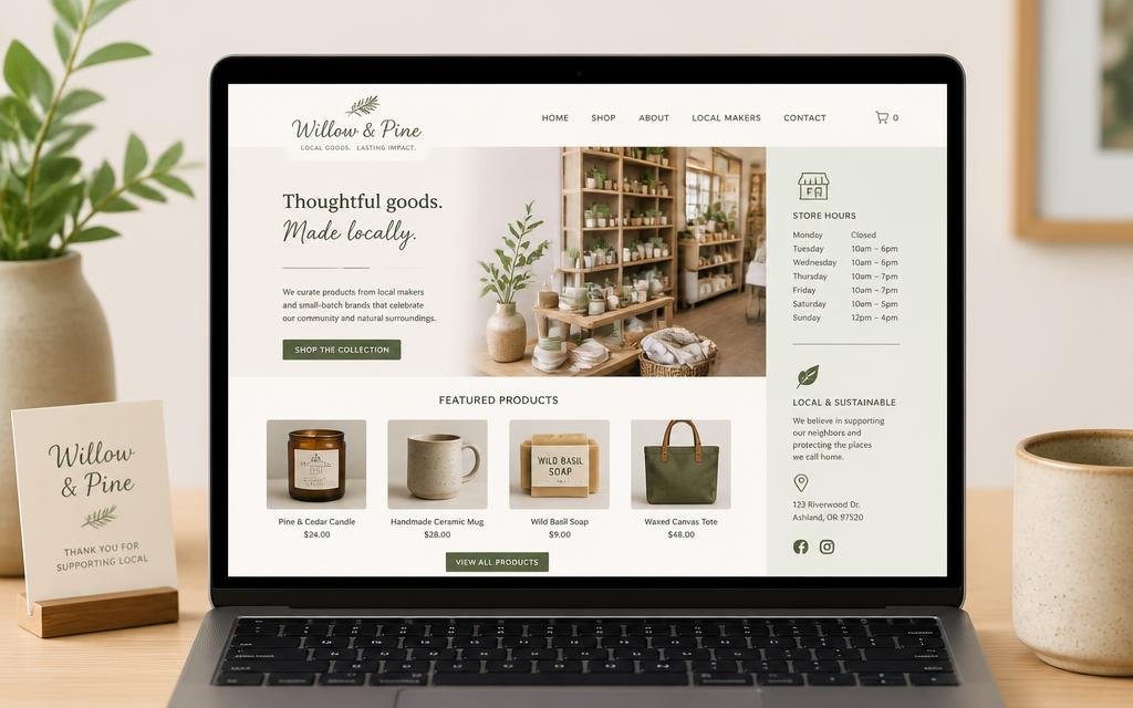local shop website web design for Kalka client