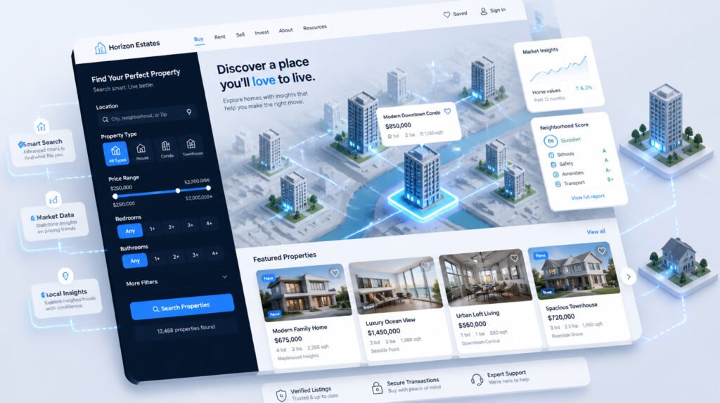 IDX MLS integration feature for real estate website design services