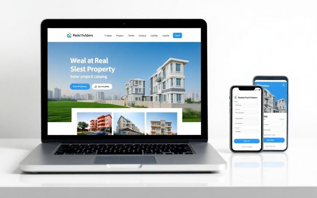 real estate builder website web design for Zirakpur client