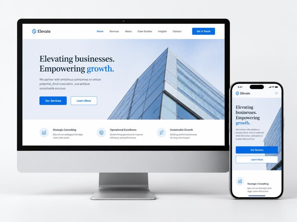 web design for UAE businesses shown on mobile and desktop by Stack Decode