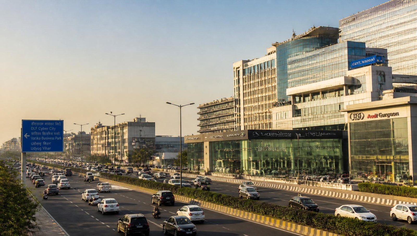 web design for Zirakpur hero banner with local business district