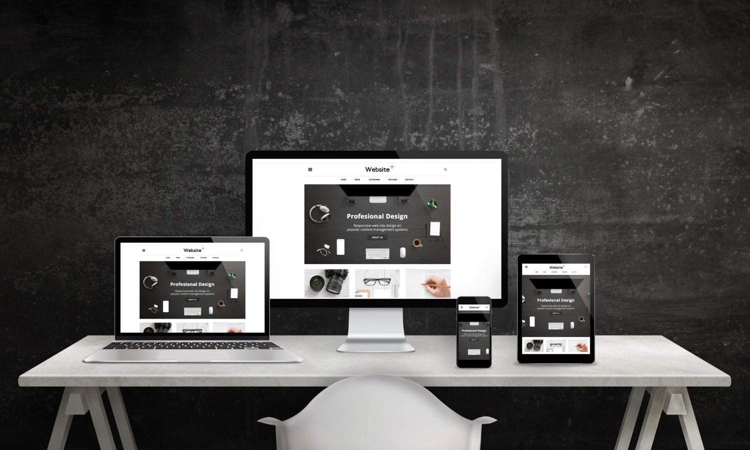 Responsive website mockup designed for Panchkula businesses across desktop, laptop, tablet, and mobile
